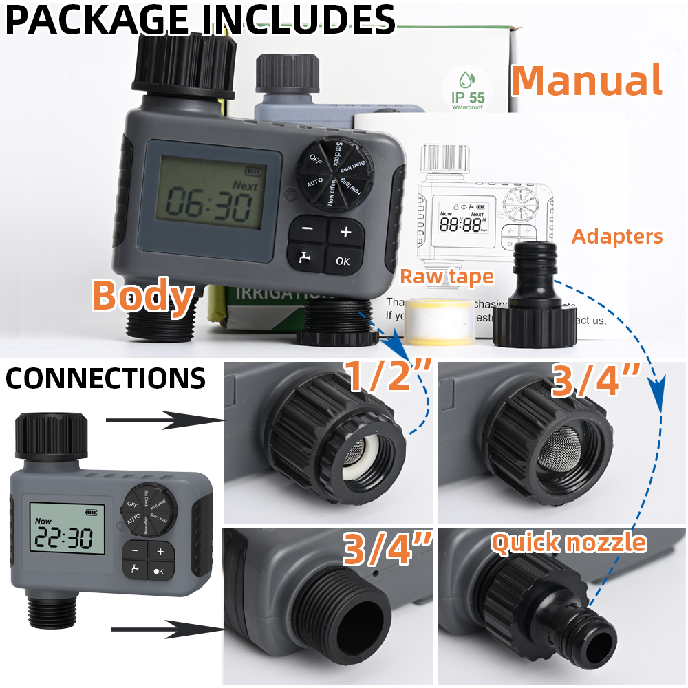 Sprinkler Wasser Timer Wassersystem für Garten Garten Timer Pflanze Bewässerung Computer automatische Bewässerung Timer Tropf
