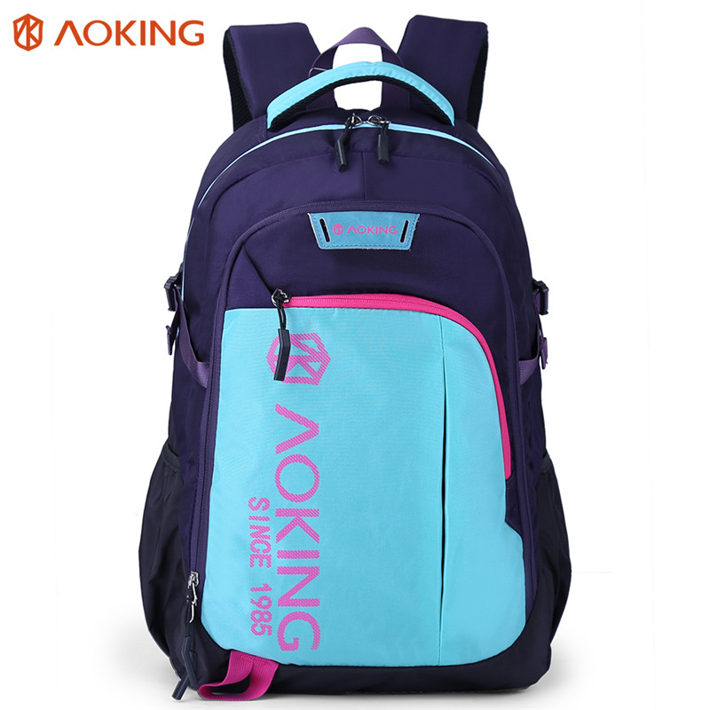 Rygsække til kvinder mand fritid rygsæk rejse afslappet rygsæk rummelig skolebærbar computer рюкзак polyester rygsæk: Blå