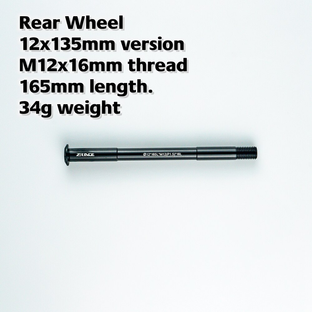 ZRACE-buje de bicicleta de carretera, eje pasante para rueda delantera/trasera, 12x100 / 12x135, marco de carretera de fibra de carbono Compatible: Rear 12x165