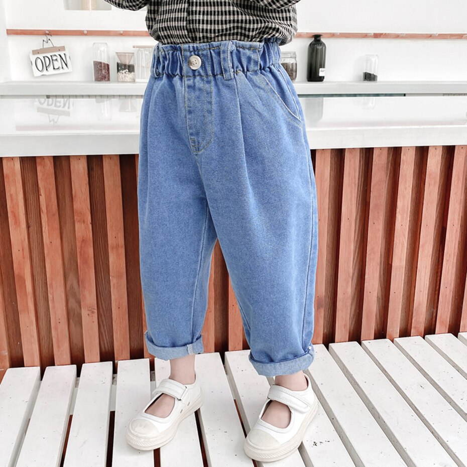 Baby Girl Jeans Ruffles Jeans For Girls Casual Style Jeans Baby Girl Spring Autumn Kid Clothes