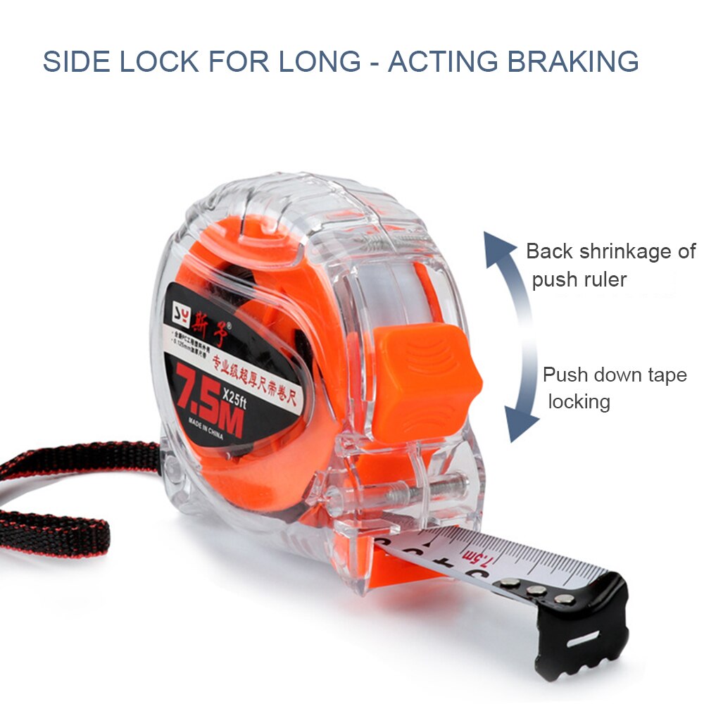 5M/7.5M Steel Measure Tape Steel Tapes Retractable Tapeline Woodworking Tools Measurement Metric System Gauging Tools