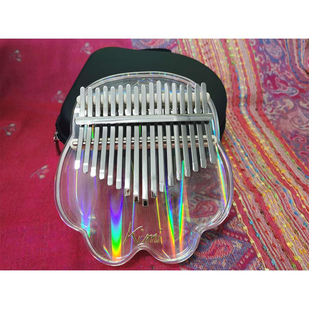Kalimba Kimi Acrylic 17 Key Transparent Thumb Piano Mbira Sanza with Tuner Hammer Gig Kalimba Finger Keyboard Musical Instrument