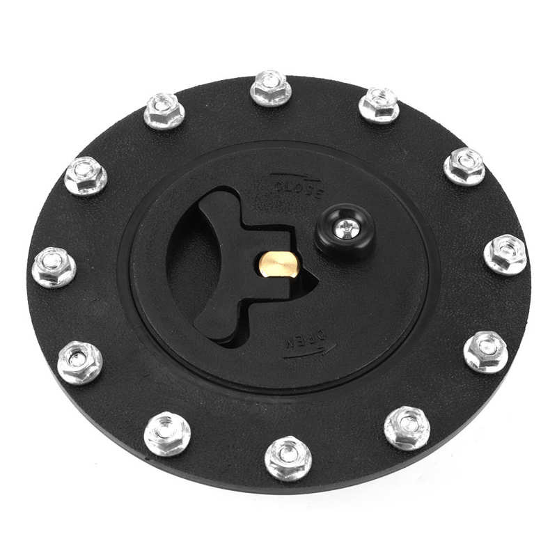 Fuel Cell Gas Tank Filler Cap Twist Cover Fitting Flame Resistance with Nut Bolt Universal Gas Tank Filler Plate