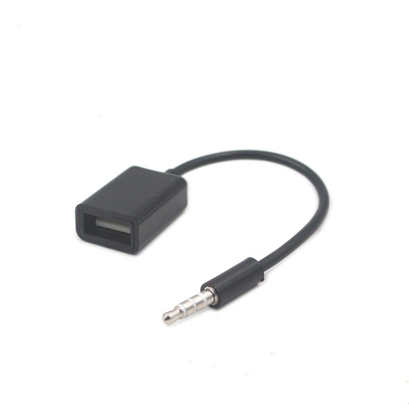 1Pc 3.5Mm Male Aux Audio Plug Jack Naar Usb 2.0 Female Converter Cable Cord Fr Auto MP3 Auto auto Plug Jack