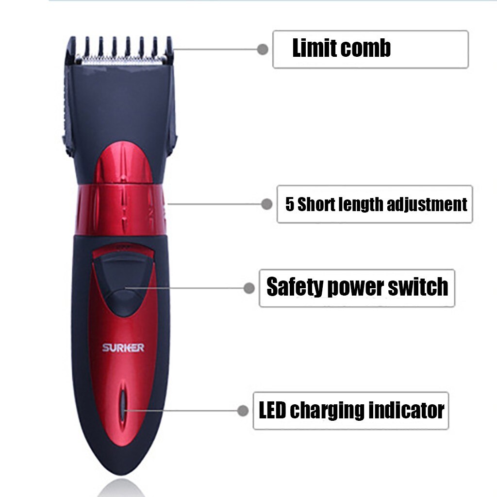 Waterproof Barber Hair Clipper Men Child Electric Cordless Hair Trimmer Grooming Home Cutting Machine Haircut Adjus