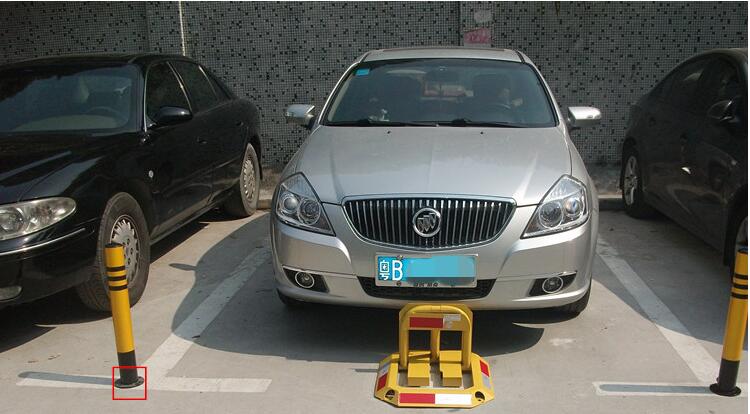 Fold Down Vehicle Security Car Parking Lock Safety Barrier Reflective sticker(operated by hand)