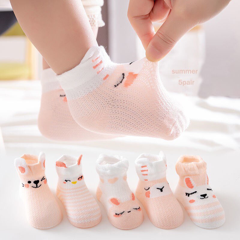 10 Pairs Baby Jongens Lente/Herfst Sokken Cartoon Beer Kids Ademend Warm Houden Floor Anti-Slip Meisjes Sokken