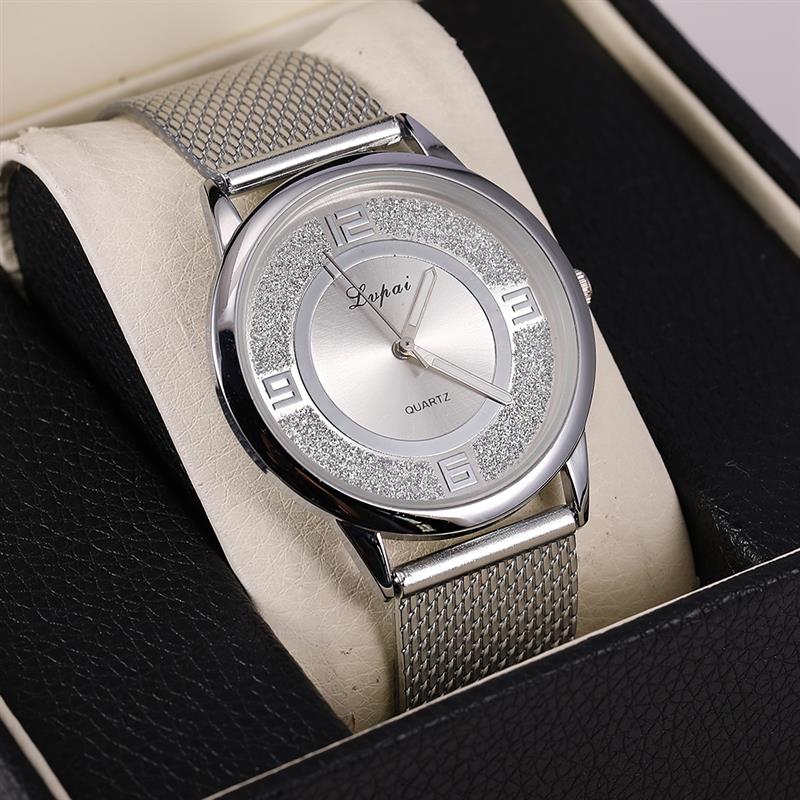 Relogio Feminino Zilver Minimalistische Horloge Aluminium Band Rvs Analoge Quartz Horloge Vrouwen Vrouwelijke Luxe Horloges