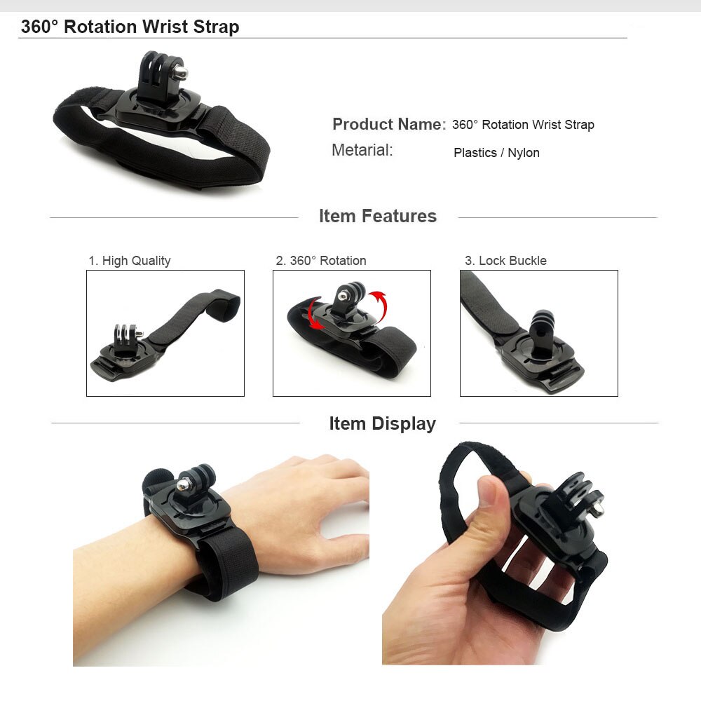 SJCAM SJ8 PRO accessoires boîtier étanche pour SJ8 Plus sac de rangement pour SJCAM SJ8 Action caméra ensemble de trépied pour SJ8 AIR