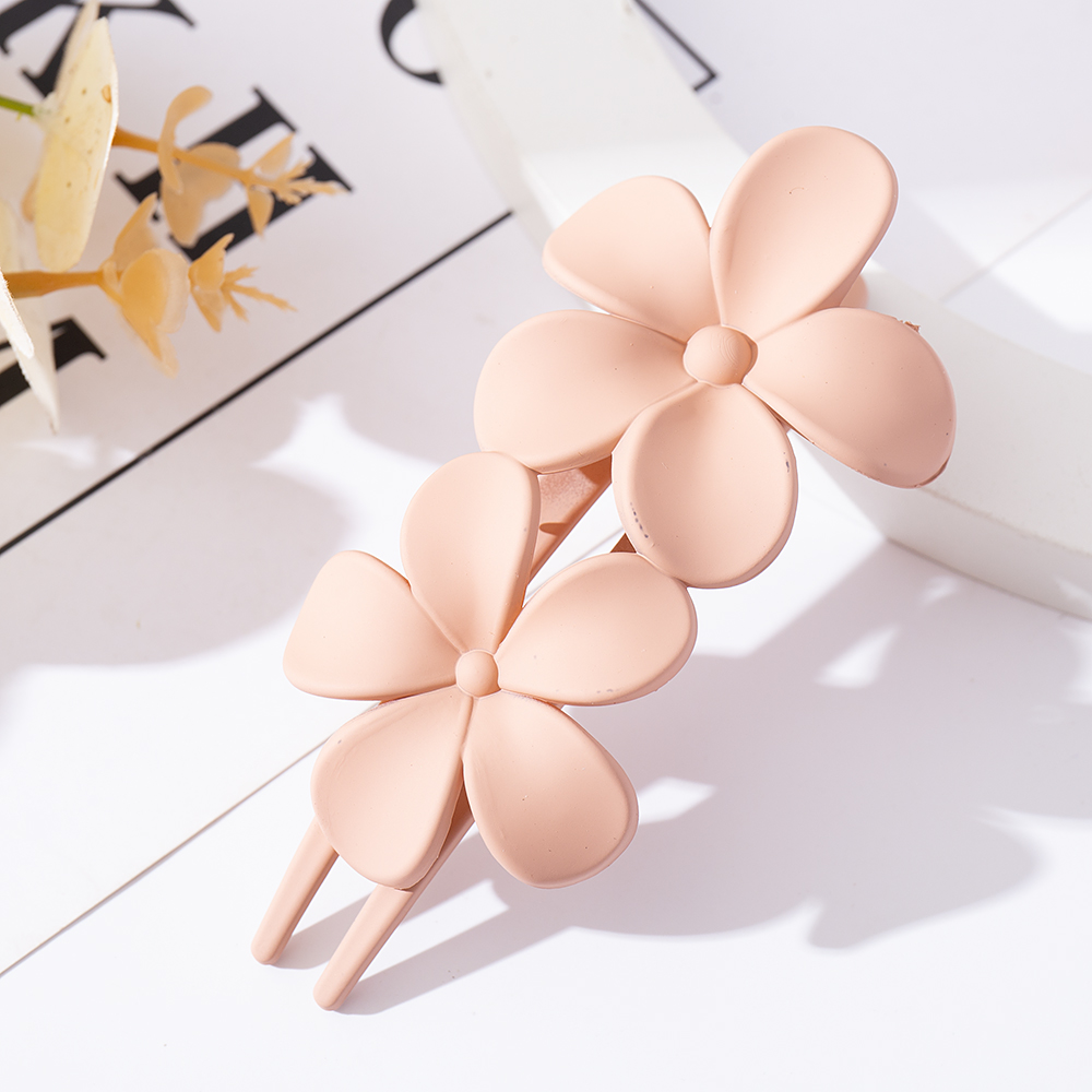 Pinzas para el pelo grandes para mujer, pinza de plástico acrílico con flor, garra de pasador con pico de pato, horquilla para niña, herramientas de peinado, accesorios para el cabello: Oro