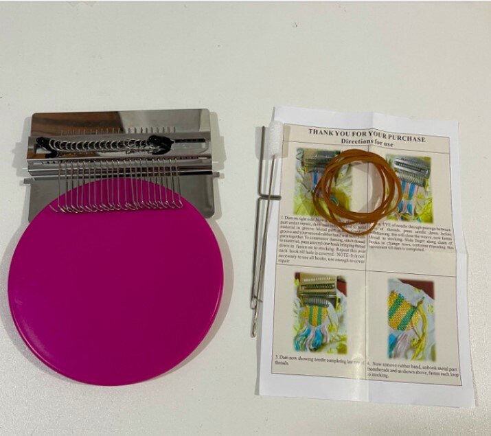 Mini Knitting Machine DIY Apparel Sewing Small Loom for Knitting Machine with Instructions Accessories Knitting Weaving Loom