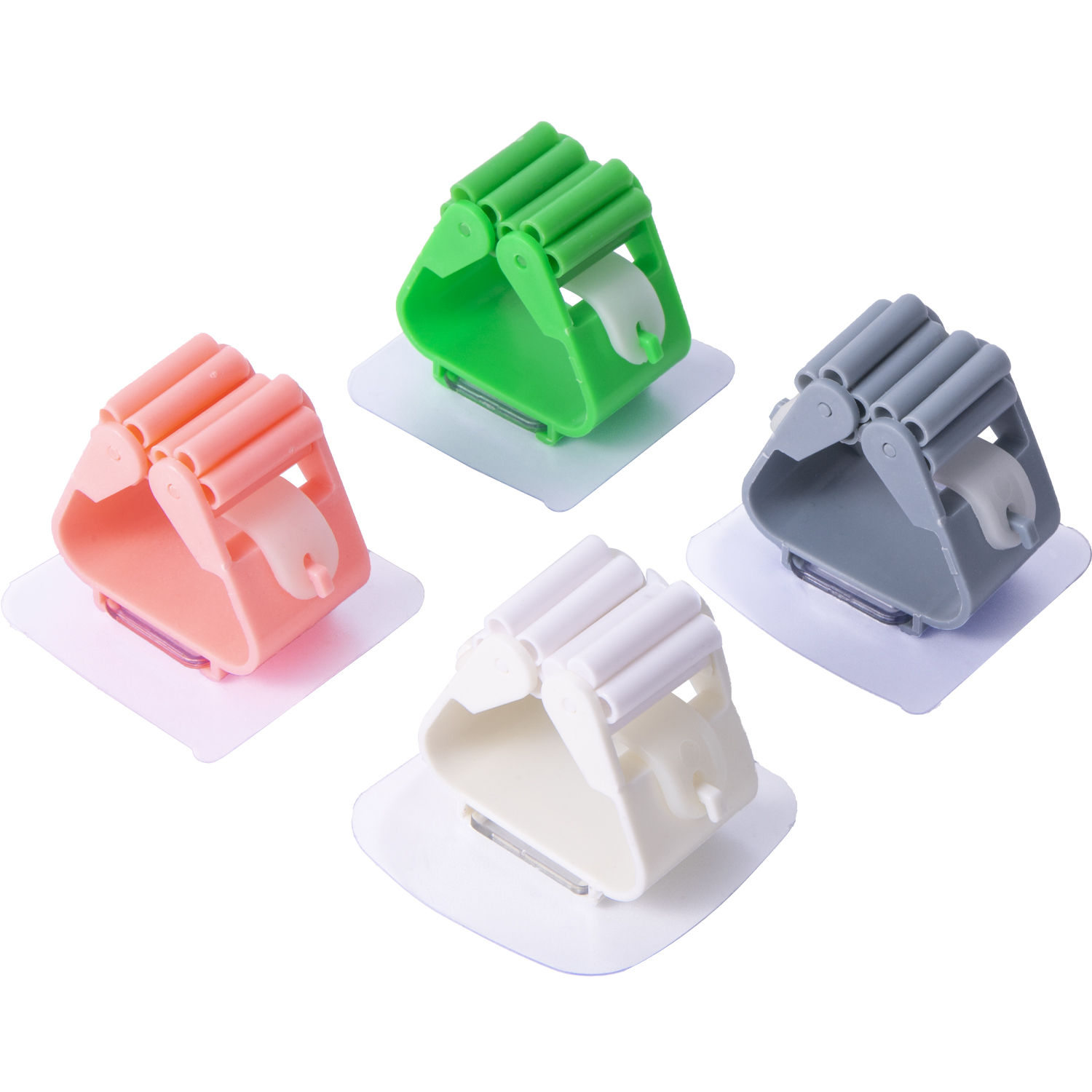 Moppeholder selvklebende kostestativ veggmontert moppestøtte feiebørstekrok oppbevaringsorganisator dårlig kjøkkenutstyr