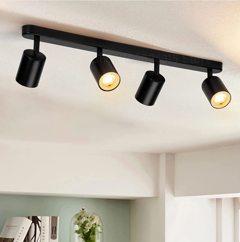 Dæmpbar led  gu10 spotlight tøjbutik baggrundsvægspotlight 7w 12w stilampe overflademonteret loftspotlight  ac 220: Lyserød / Sort