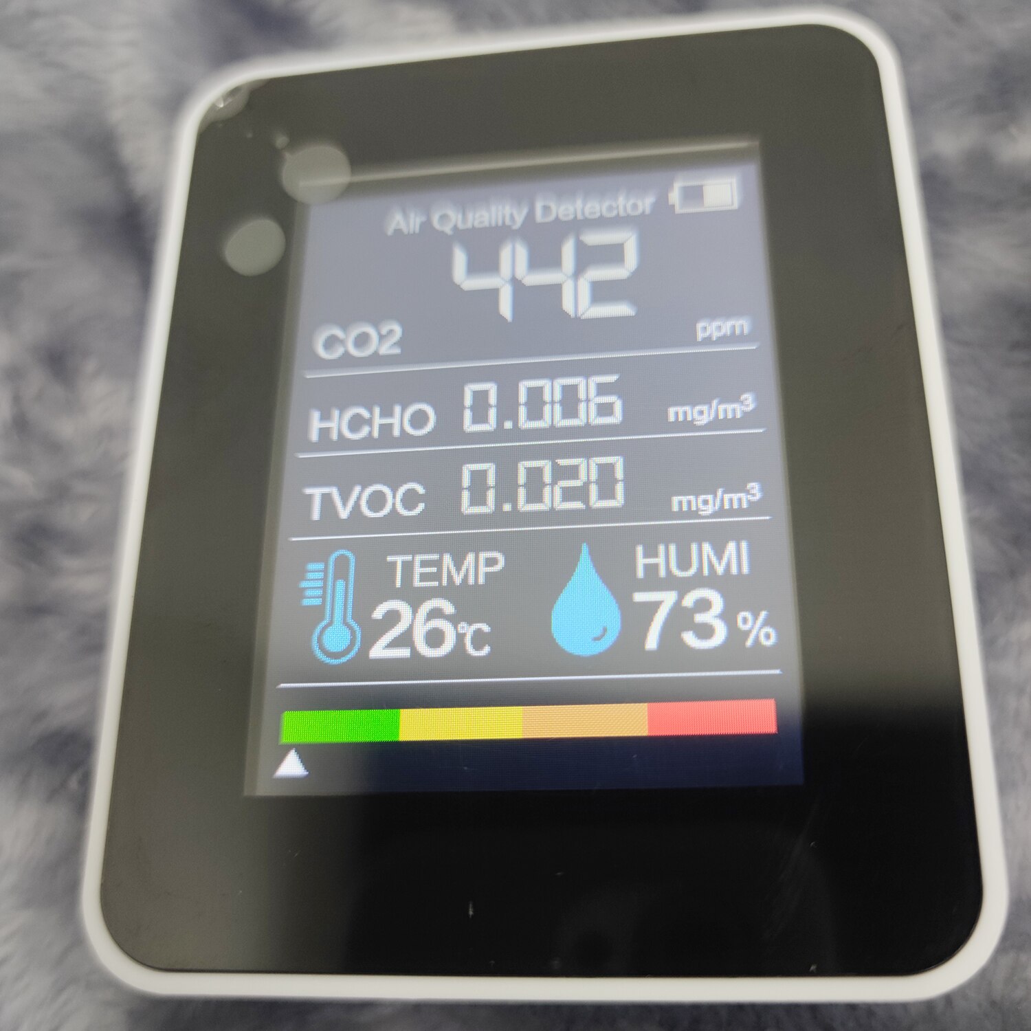 Medidor Digital de CO2 5 en 1, termómetro de temperatura HCHO TVOC, monitor Dector de CO2, Monitor de del aire, herramientas para el hogar
