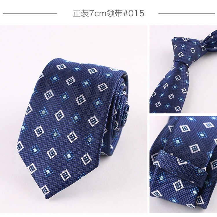 7cm slips kostym randig bankett slips brudgum man gentleman bröllopsklänning jacquard slips gravatas para homens: 015