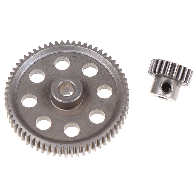 2Pcs (21T + 64T) 11184 & 11181 Differential Metal Main Gear 64T Motor Gear 21T Cap Omtrek 1/10 94170 Auto