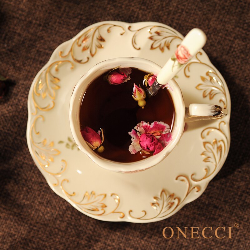 Europæisk porcelæn kaffe kopper sæt kina kinesisk bryllup te sæt hjem dekoration tilbehør