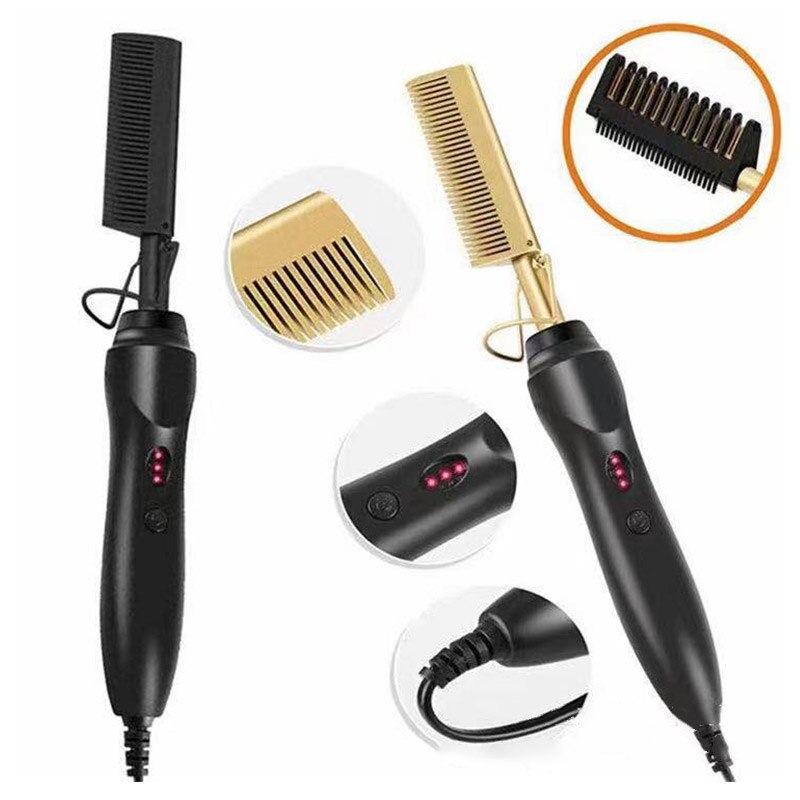 Hot Comb ioni negativi piastra multifunzione professionale riscaldamento ferri da stiro il Silicone domestico non danneggia la testa: OG