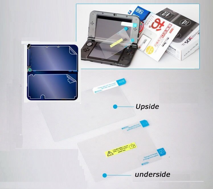Protecteurs d'écran 0.3mm autocollant d'écran pour nintention bord incurvé enduit verre trempé 3DS Ultra-transparent Film couverture