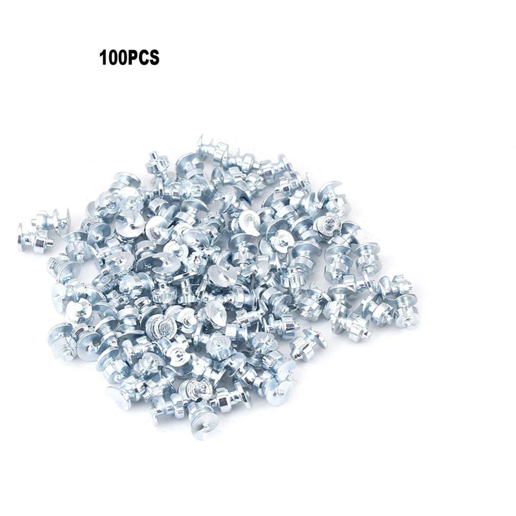 100pcs 7*9.8mm Spikes for Tire Studs Ice Stud Screw-In Studs Snow Chains for ATV Mini-Tractors Motorcycle Bicycle