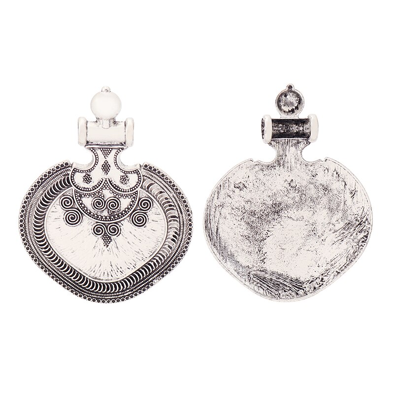 ZXZ-abalorios de plata tibetana, colgante para collar, joyería, accesorios, 2 uds.