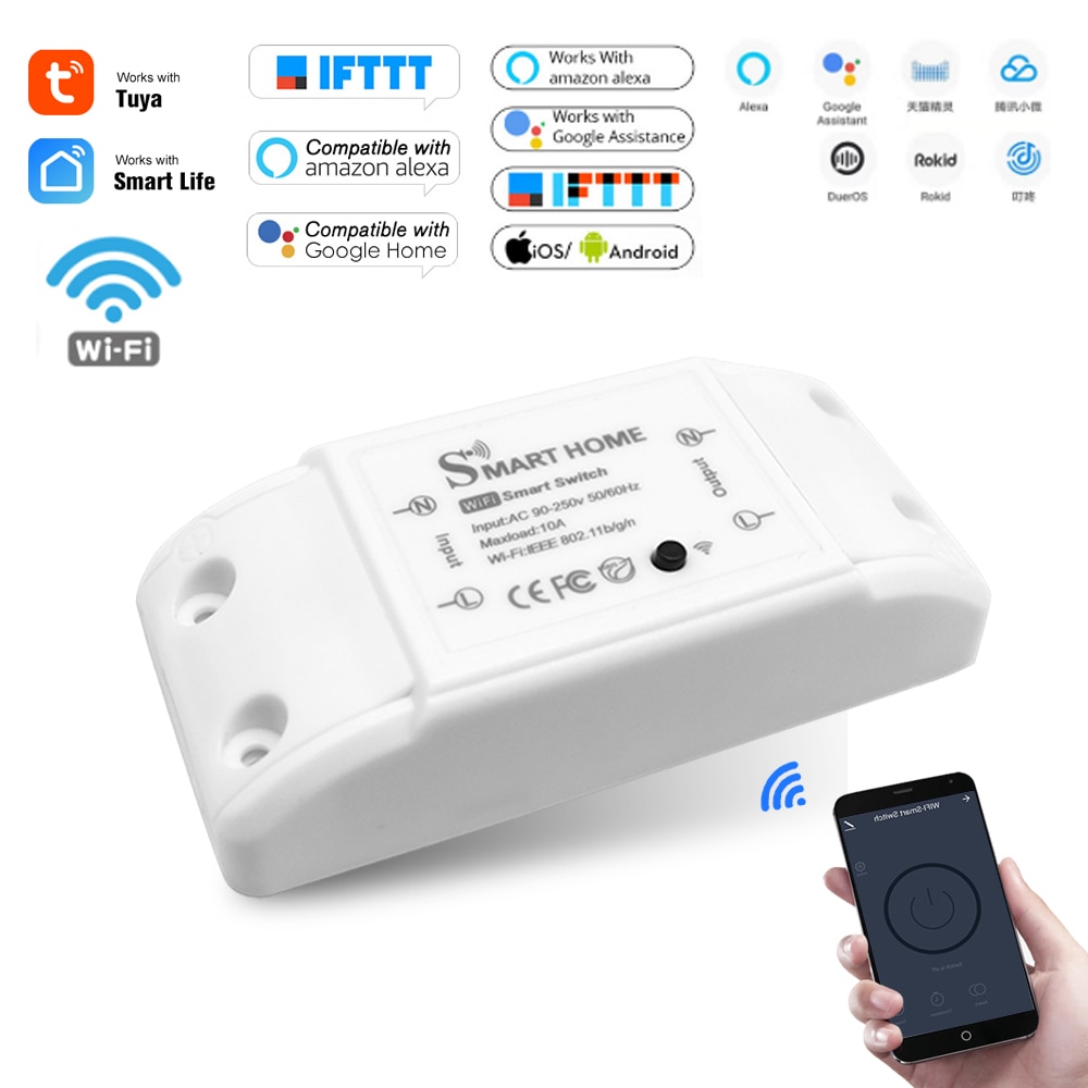 DIY Smart Home House Wifi Wireless Remote Switch Domotica LED Light Controller Module for Alexa Google Home Smartlife Tuya APP