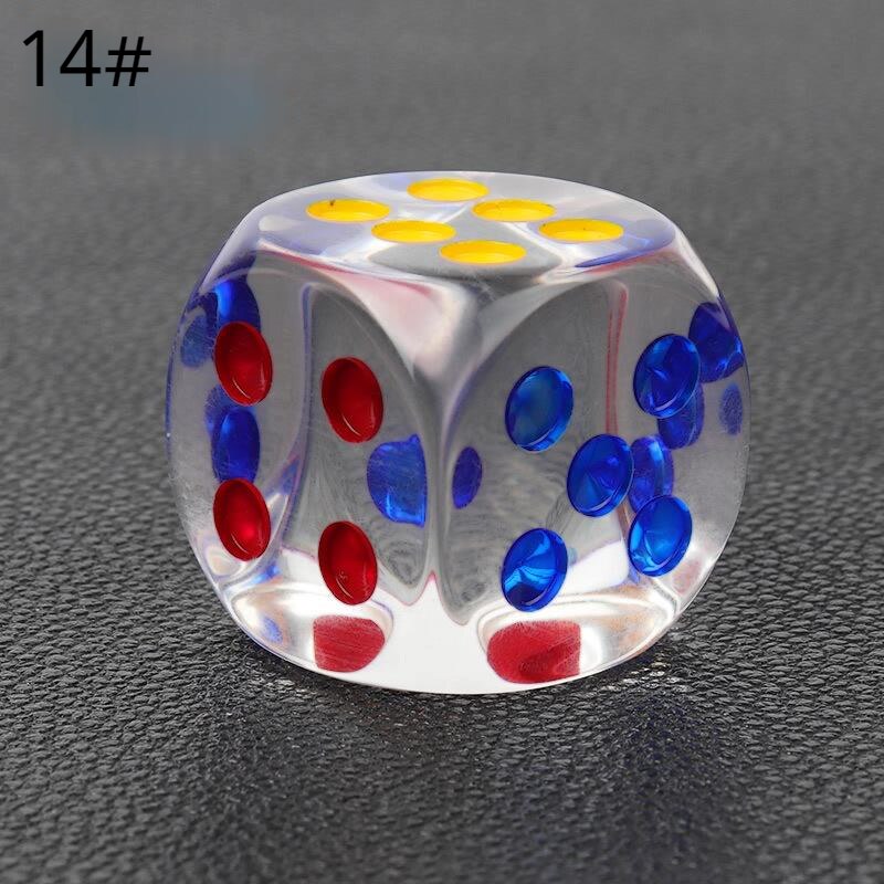 Acrylic Dice Transparent Round Corner Boutique Game Dice 10 suits: Transparent Cryst 14