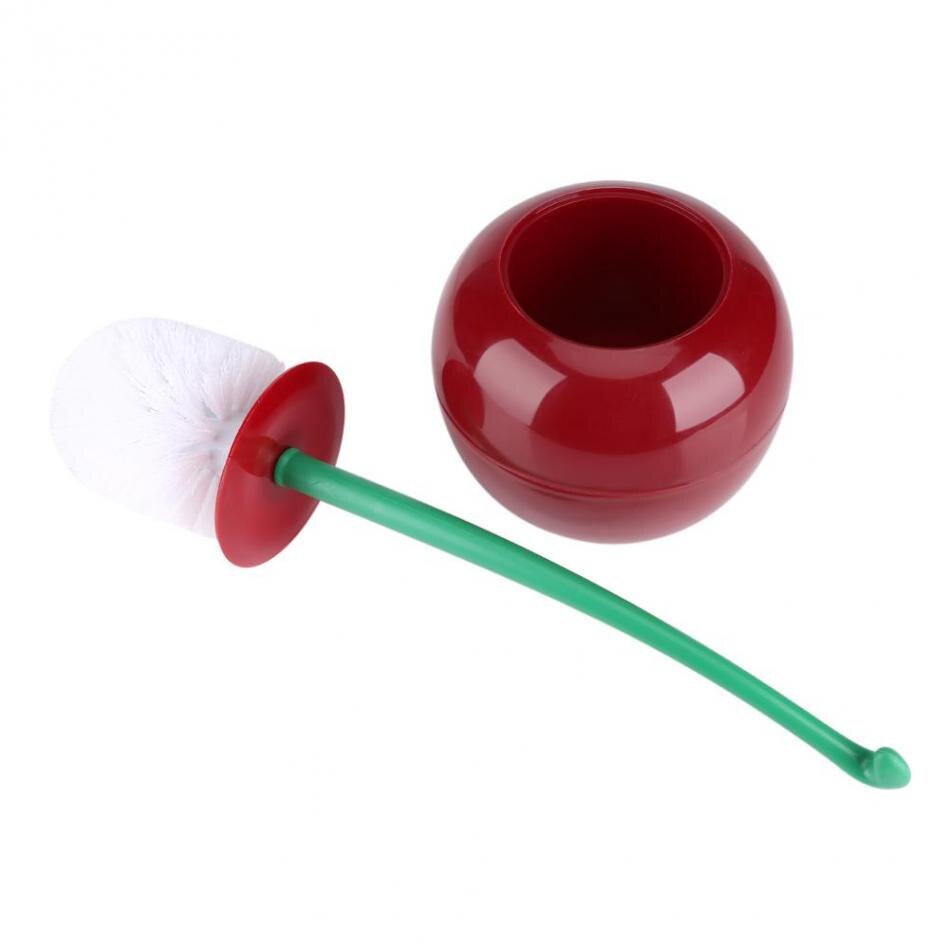 Toliet Borstel Met Bus Cherry-Vorm Cleaning Houder Staande Set Toilet Badkamer Clearing Tool Hotel Clear Borstel