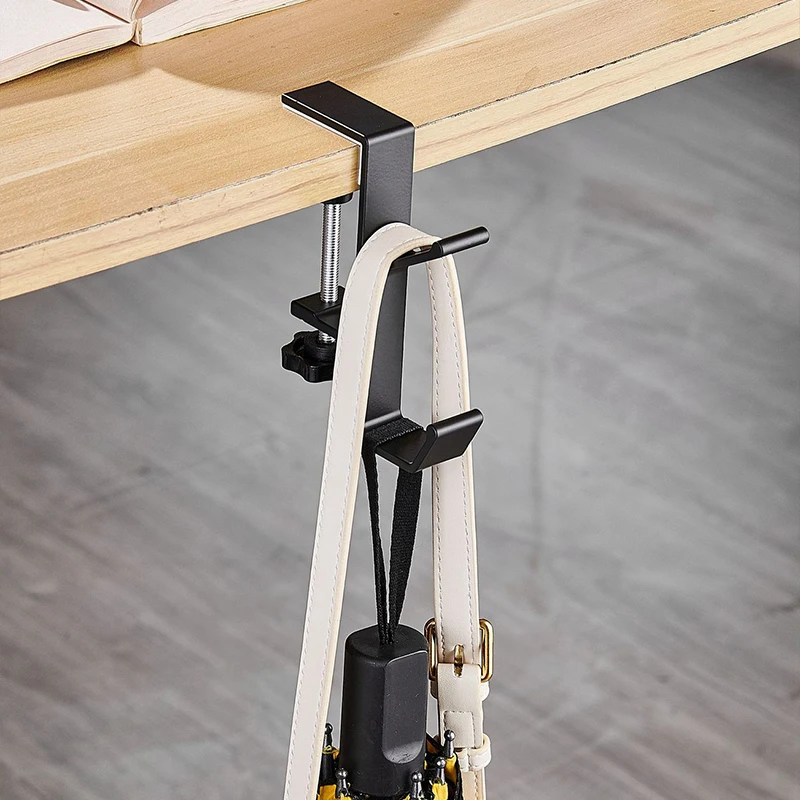 portatile tavolo bordo gancio alunno scrivania lato sospeso Borsa portaborse da ufficio rimovibili cremagliera ganci da tavolo Organizer da scrivania per ufficio