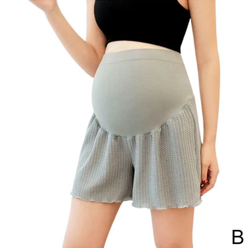 Maternity Shorts For Pregnant Women High Waist Pregnancy Maternity Shorts Straight Pants Pregnancy Trouser Clothing Clothes Q1T7: Gray / XXL