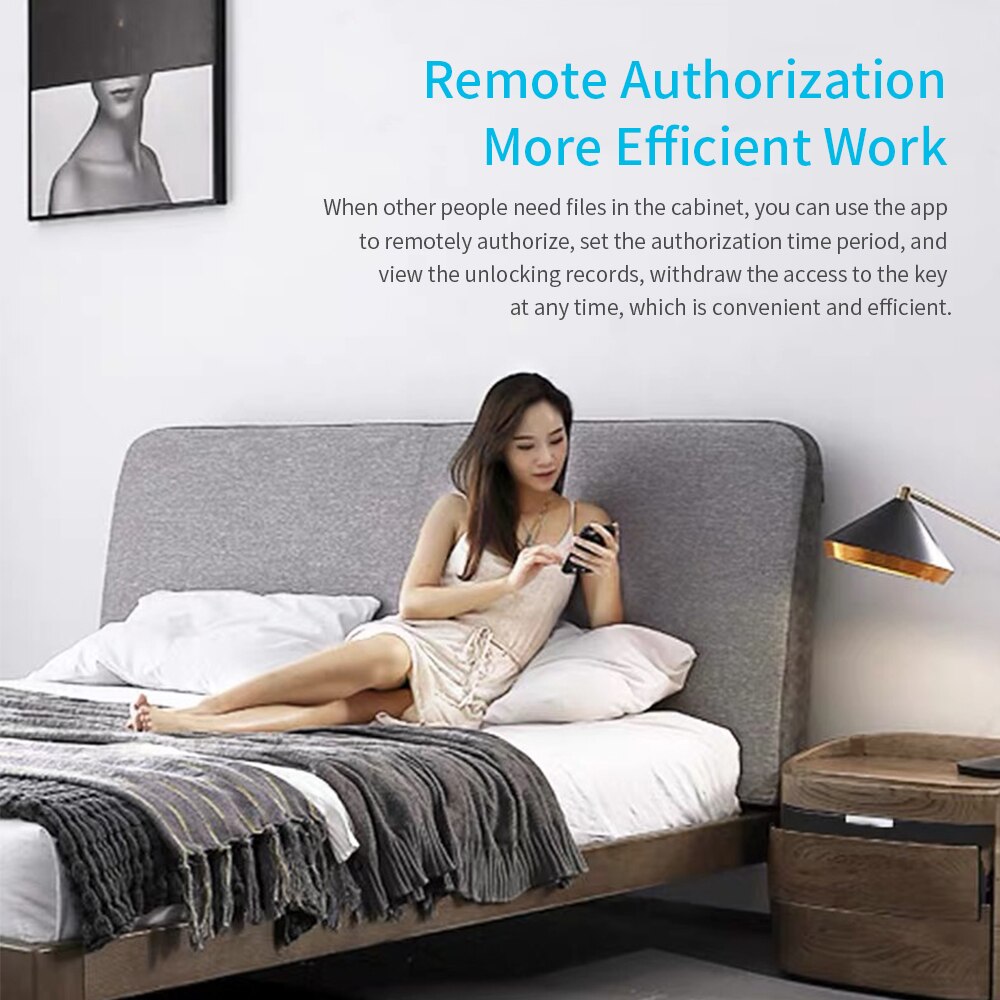 Intelligent Drawer Cabinet Lock Keyless Bluetooth APP Unlock Filing Cabinet Anti-Theft Wardrobe Shoe Cabinet Letter Box Lock