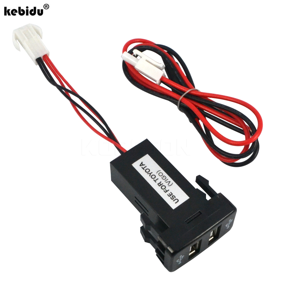 Kebidu usb-autoladegerät 12v ~ 24v to 5v / 2.1a 2-- port usb 2.0 fahrzeug-wechselrichter-konverter für toyota