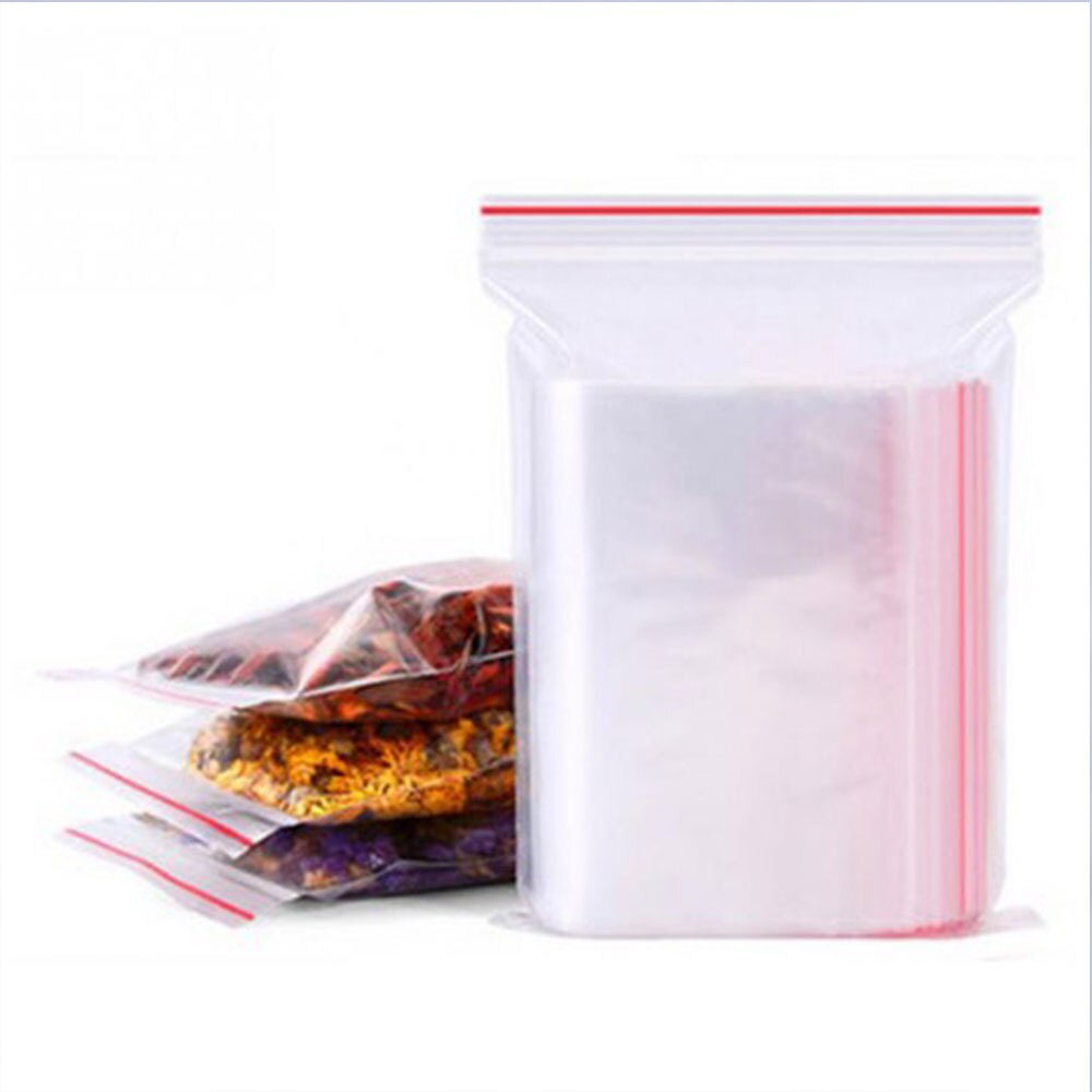 Self-sealing bag small plastic bag thickened sealing bag transparent food preservation bag for large packaging