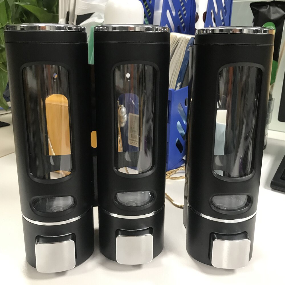 Enkele/dubbele 400ml zeepdispenser wandmontage douche bad shampoo dispenser vloeibare zeep container badkamer toilet accessoires