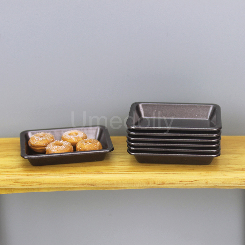 Casa de muñecas en miniatura a escala 1/12, horno microondas, juego de cocina, plato para hornear pan para muñeca BJD OB11, Mini accesorios de juguete de comida