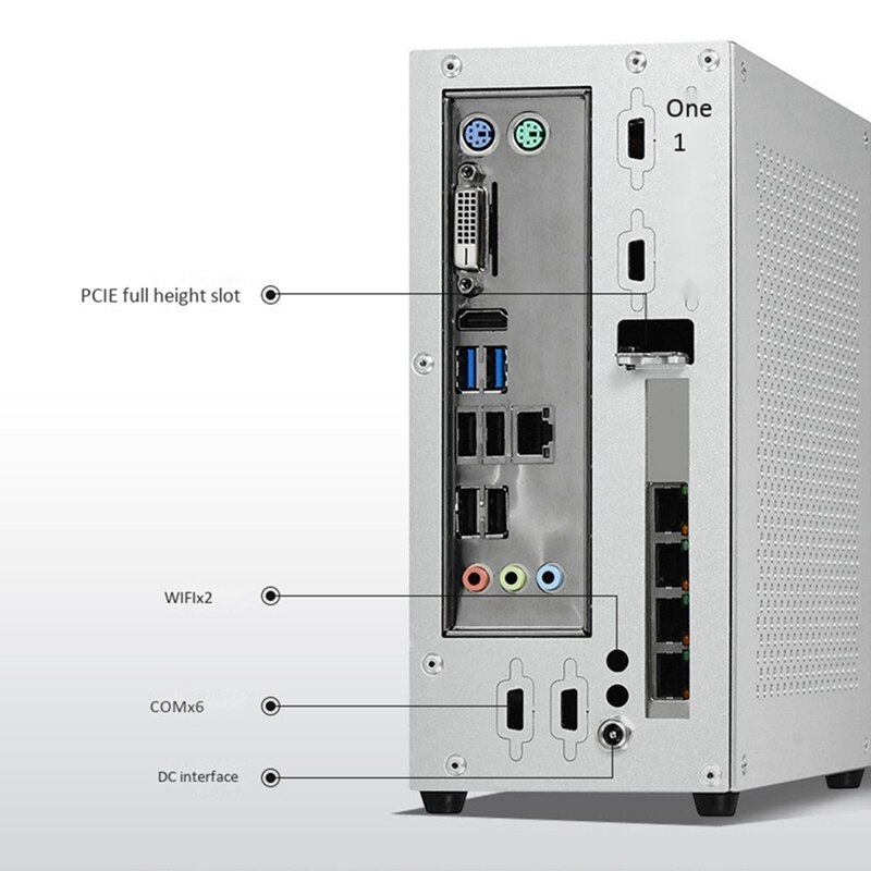 Boîtier pour ordinateur de bureau Mini ITX, en aluminium, HTPC, PCIE, à fente unique