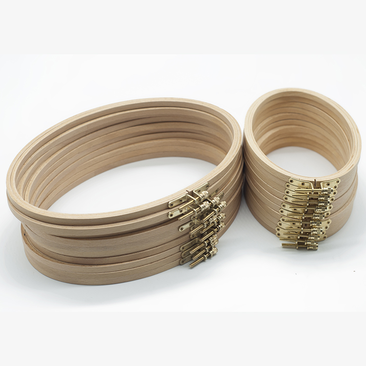 Wooden Embroidery Hoops Frame Set Oval Embroidery Hoop For DIY Cross Stitch Needle Craft Tool