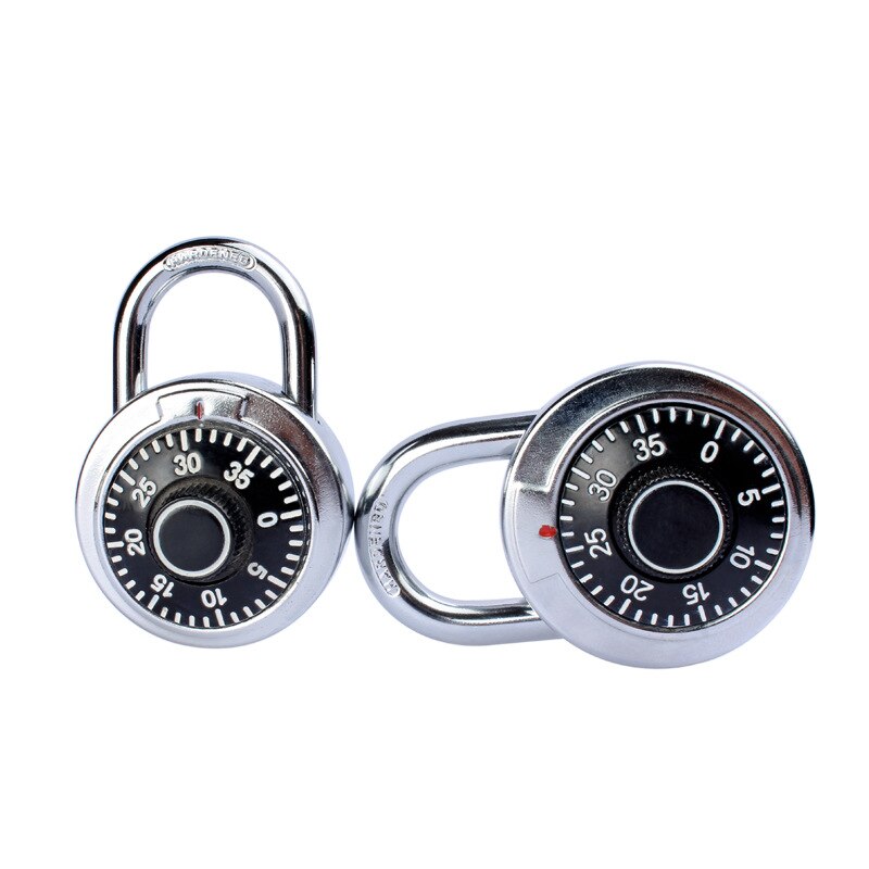Coded Lock Round Dial Number Padlock Zinc Alloy Combination Rotary Padlock Door Suitcase Travel Luggage Electric Password Lock