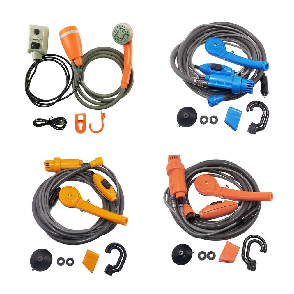 1 set Outdoor car shower Rain shower Car Motorcycle Car Washer Portable Outdoor Handheld Camping Shower