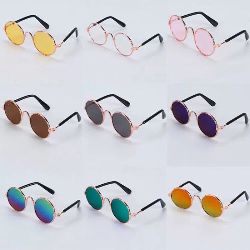 Gafas de sol con de ojo de gato para perros pequeños, lentes de sol para mascotas, accesorios para fotos, 2 uds./Set