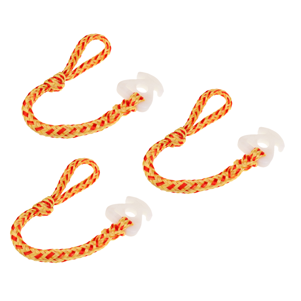 3 Pieces Tube Rope Connector Durable Tow Thread Water Sports WaterskiingOutdoor Towable Waterskiing Lines Yellow Red