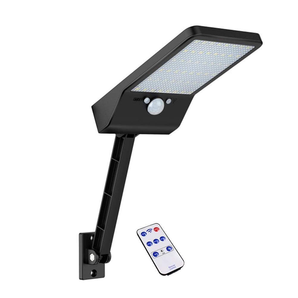 60 LED télécommande extérieure lampe solaire lumière PIR capteur de mouvement IP65 applique extérieure décoration de jardin rue lampes solaires: 800 LM 48LED a