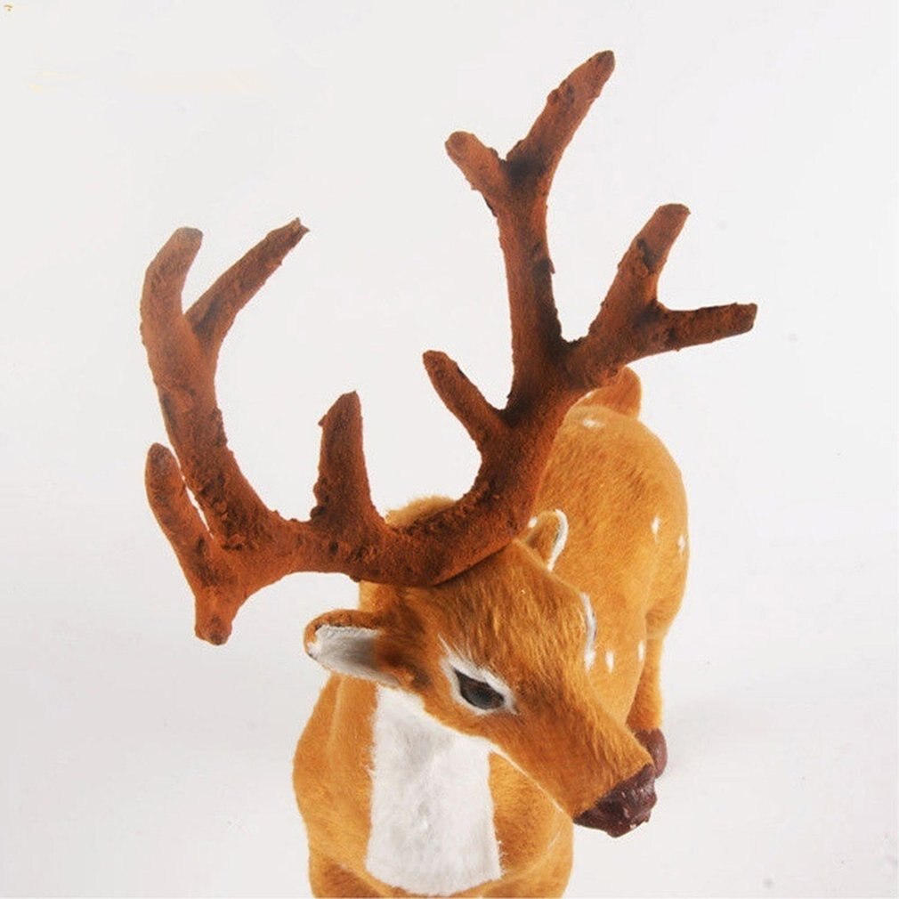 15 20 25cm renne noël cerf poupée noël Elk en peluche Simulation décorations de noël pour la maison nouvel an