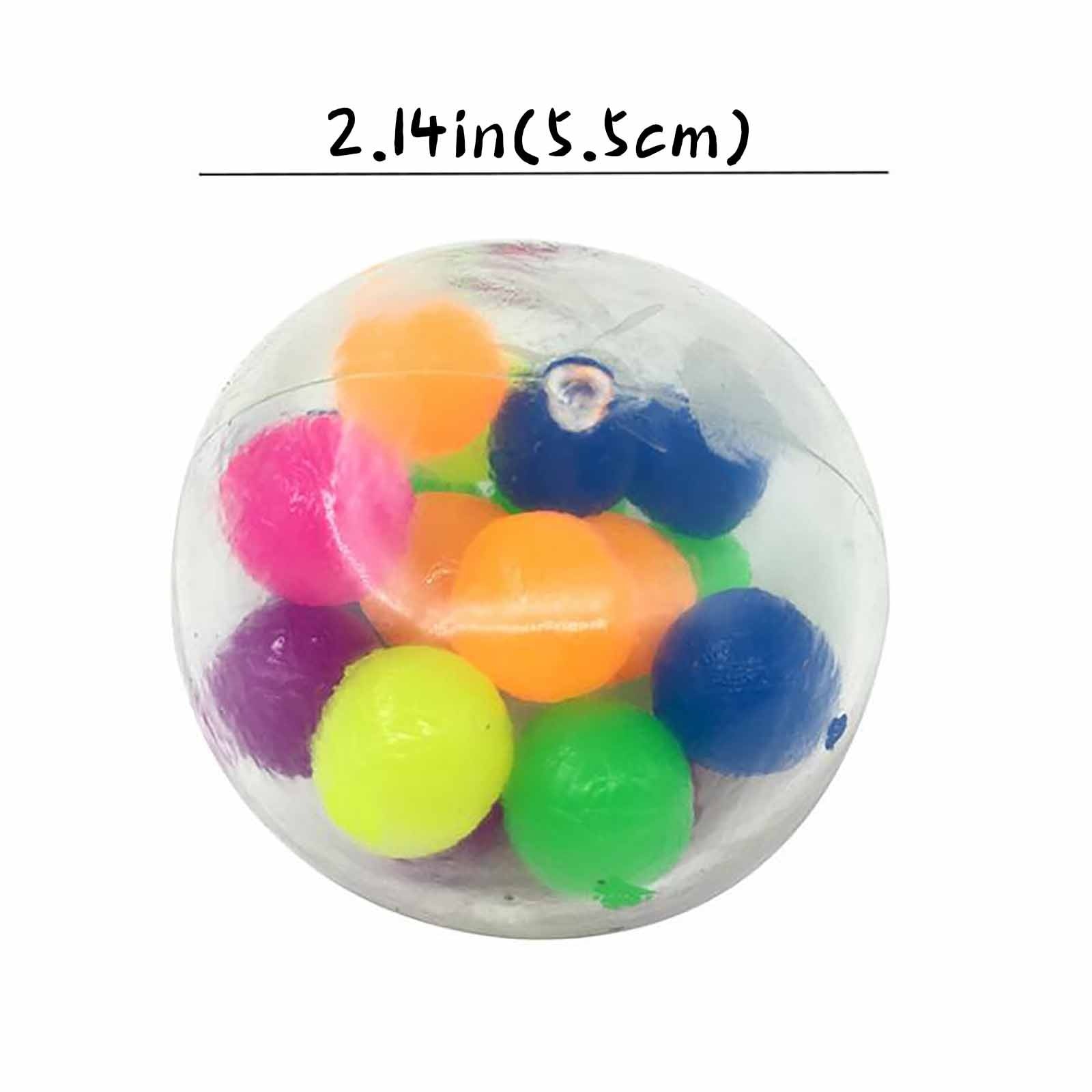 Free Ship Squeeze Ball Toy DNA Colorful Beads Relieve Stress Hand Exercise Tool for Kids / Adults Random Color Stress Ball