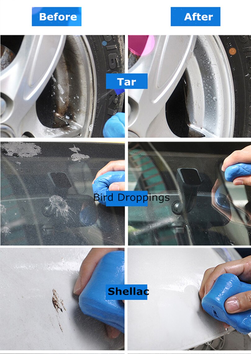 Barra mágica de arcilla para lavado de coches, herramientas de limpieza de arcilla, herramientas de limpieza de coches, herramientas mágicas para limpieza de coches, 1 unidad de 100g