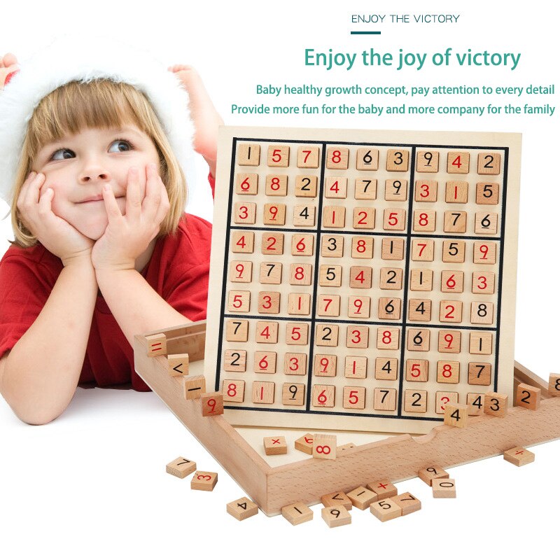 Jouet éducatif d'opération numérique d'échiquier d'intelligence de neuf-complexe multifonctionnel de Sudoku des enfants