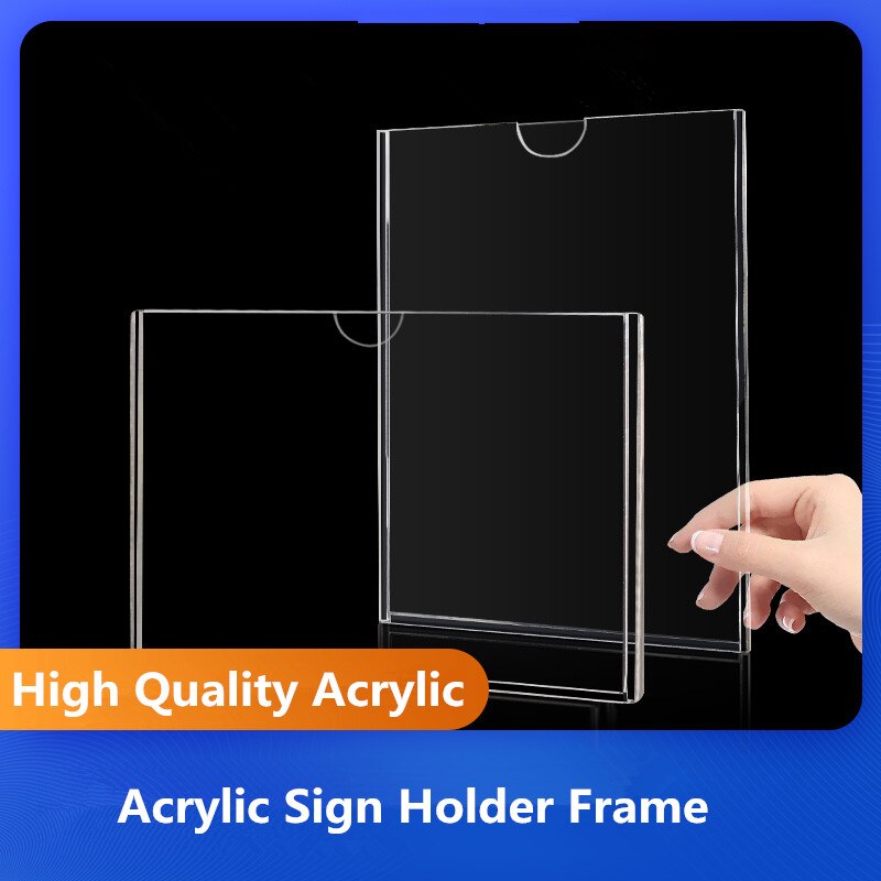 A4 Wall Mounted Transparent 8.5x11 Acrylic Sign HolderPicture Photo Frame Poster Flyer Document Display Frame