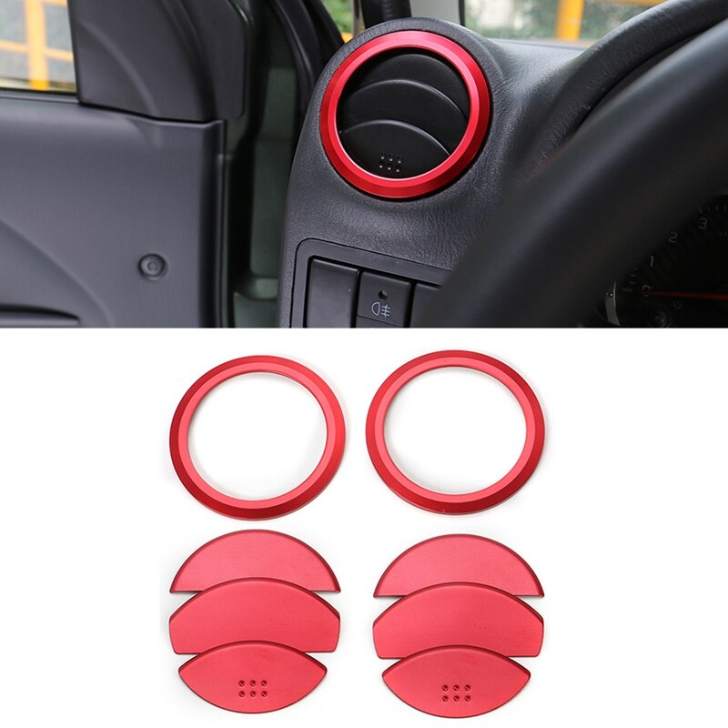 Aluminum Cover Trim Air Conditioning AC Vent Outlet for Suzuki Jimny: Red