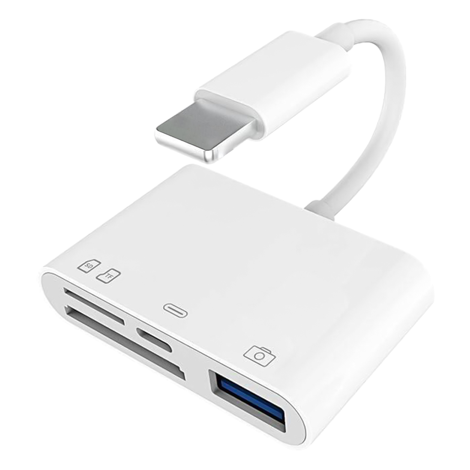 Usb 6-In-1 SD Card Reader With 3 USB Ports Otg Camera Adapter SD Card Viewer Supports TF SD Card Micro Adapter For iPhone: green