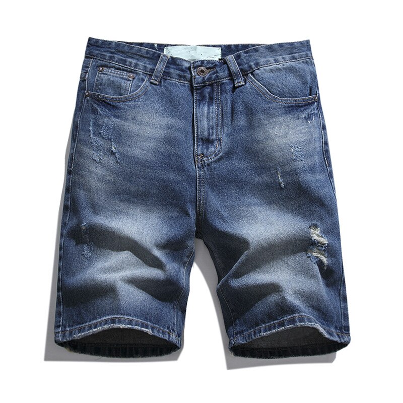 CODE 151 Men's ripped printed denim shorts top men... – Grandado